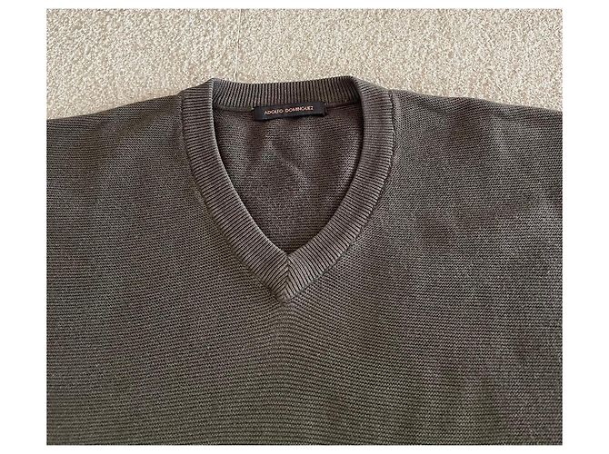 Militärgrün oder Khaki - Baumwolle - XXL - V-Ausschnitt Adolfo Dominguez - Ansicht 4