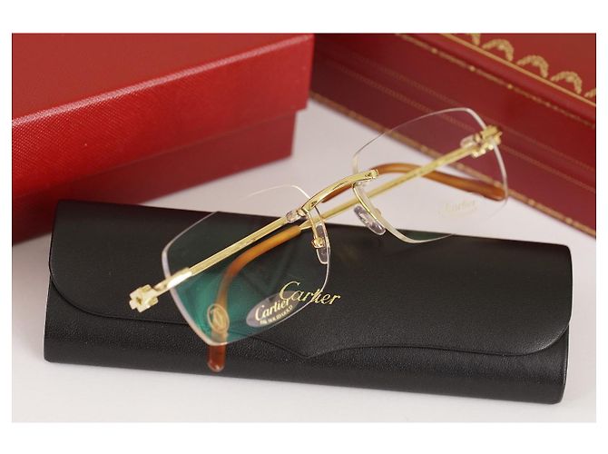 OCCHIALI CARTIER UNISEX DOPPIO C T812065 ORO SOLIDO - vista 2