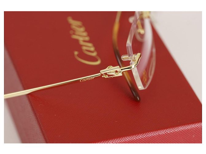 OCCHIALI CARTIER UNISEX DOPPIO C T812065 ORO SOLIDO - vista 3