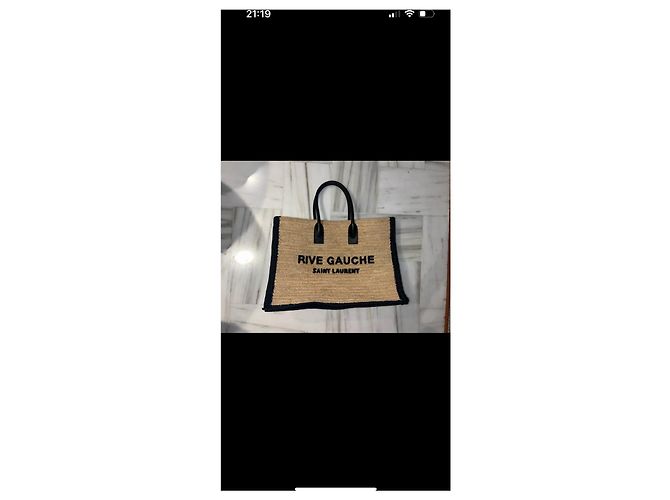 Cabas Rive Gauche Borsa Tote Saint Laurent Rive Gauche Paglia - vista 3