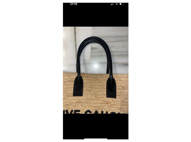 Cabas Rive Gauche Borsa Tote Saint Laurent Rive Gauche Paglia - vista 6