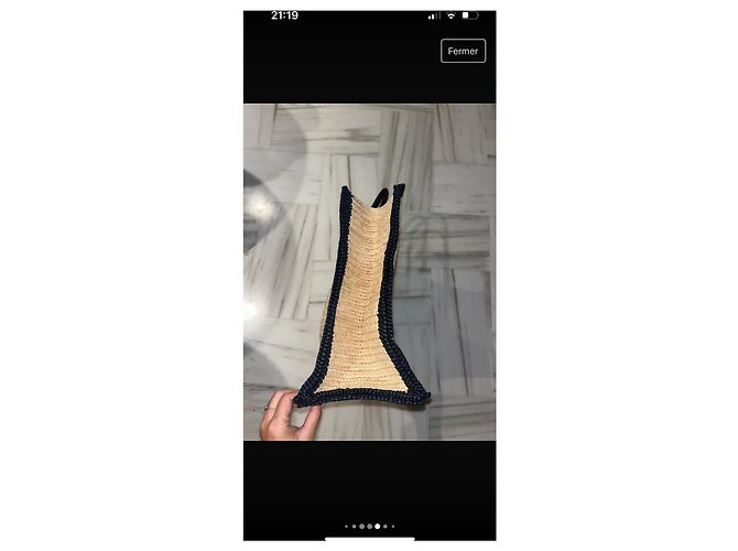 Cabas Rive Gauche Borsa Tote Saint Laurent Rive Gauche Paglia - vista 7