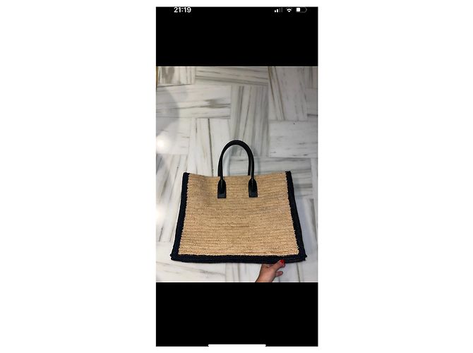 Cabas Rive Gauche Borsa Tote Saint Laurent Rive Gauche Paglia - vista 8