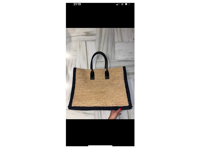 Cabas Rive Gauche Borsa Tote Saint Laurent Rive Gauche Paglia - vista 9