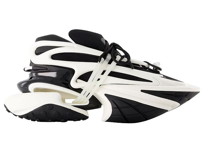Sneakers Unicorno - Balmain - Pelle - Nero/ Bianco - vista 3