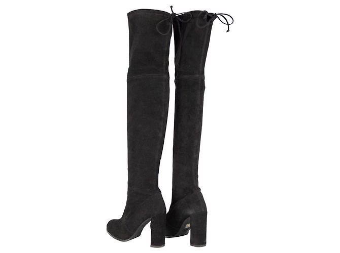 Botas de ante sobre la rodilla Stuart Weitzman - '10s Negro - vista 2