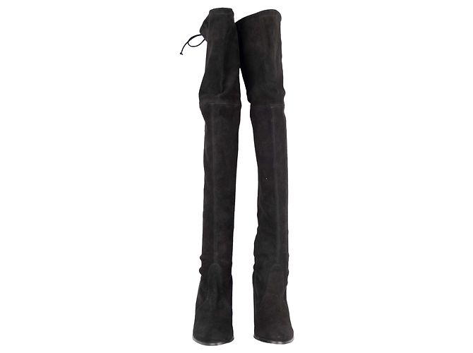 Botas de ante sobre la rodilla Stuart Weitzman - '10s Negro - vista 3