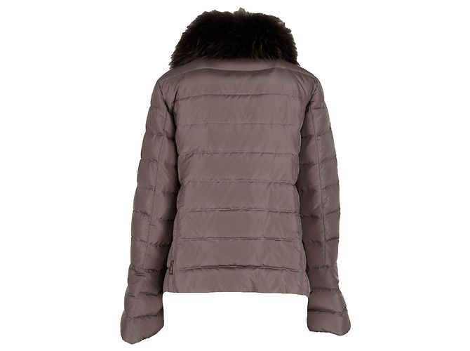Moncler Daunenjacke mit Fell - '10s Braun - Ansicht 2