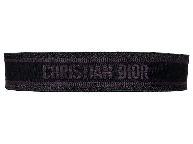 Breiter Canvas-Gürtel von Christian Dior - 20er Jahre Schwarz - Ansicht 4