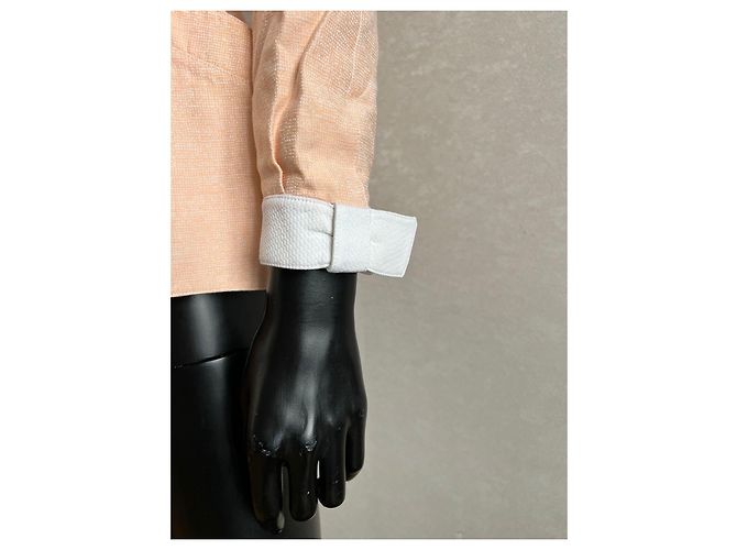 Thierry Mugler Jacke Leinen Pfirsich Angeln - Ansicht 4