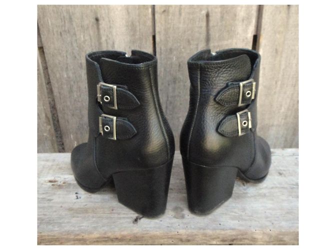 Stivaletti in pelle nera The Kooples Nero - vista 3
