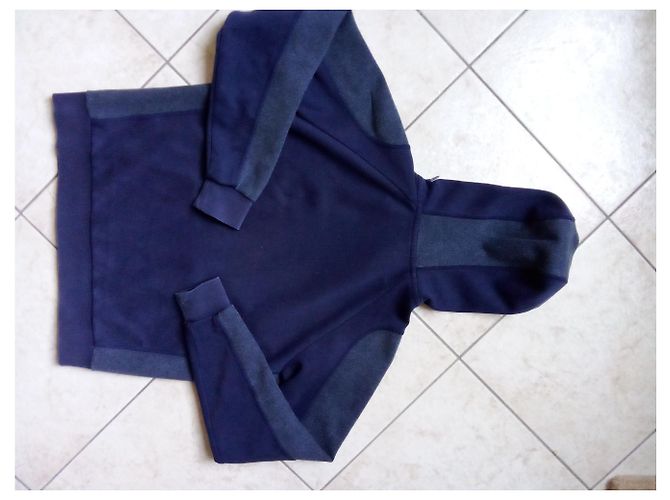 Lacoste Two-tone Sweatshirt Jacket Cotton Dark Grey Navy Blue - view 2