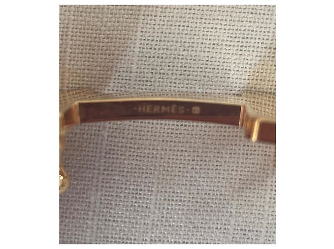 Hermès H Gürtel Blau Taupe Leder 95 cm - Ansicht 9