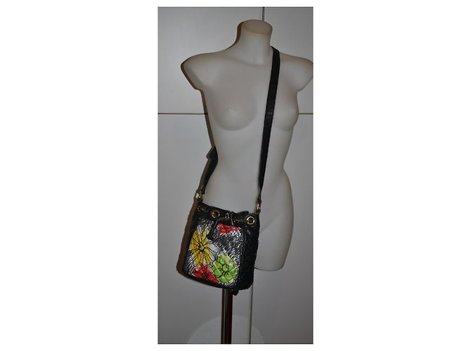 Borsa a secchiello Moschino in pelle fantasia Multicolore - vista 2