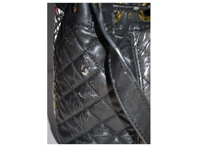 Borsa a secchiello Moschino in pelle fantasia Multicolore - vista 4