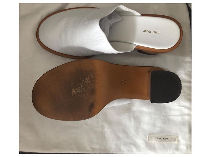 Mules Teatime The Row in pelle bianca 37 Bianco - vista 4