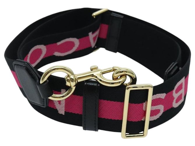 Marc Jacobs Shoulder Strap Canvas 37.4""-57.1"" Black Pink Auth am6997 - view 2