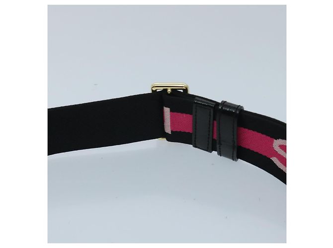 Marc Jacobs Shoulder Strap Canvas 37.4""-57.1"" Black Pink Auth am6997 - view 5