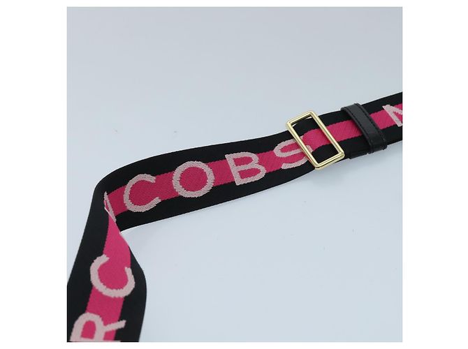 Marc Jacobs Shoulder Strap Canvas 37.4""-57.1"" Black Pink Auth am6997 - view 6
