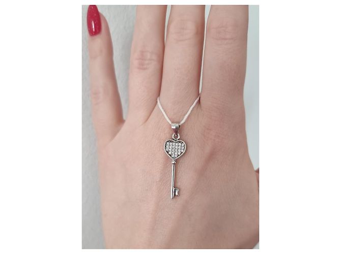 Autre Marque Pendente a forma di cuore in argento - vista 6