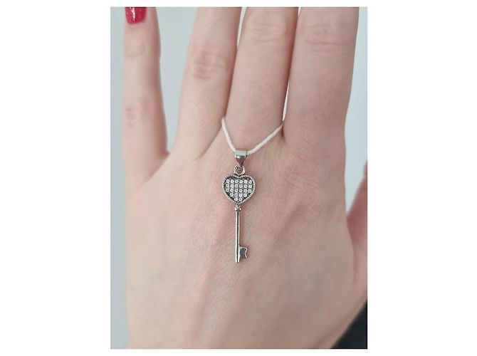 Autre Marque Pendente a forma di cuore in argento - vista 8