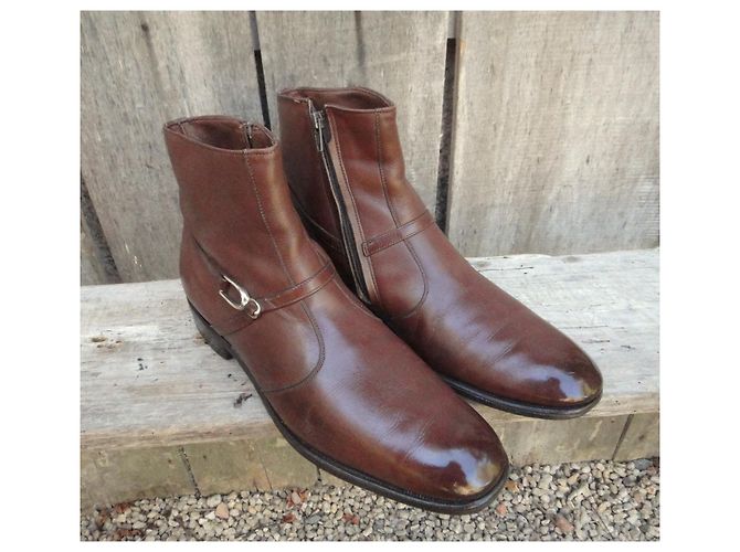 Autre Marque Allen Edmonds Leather Boots Brown - view 3
