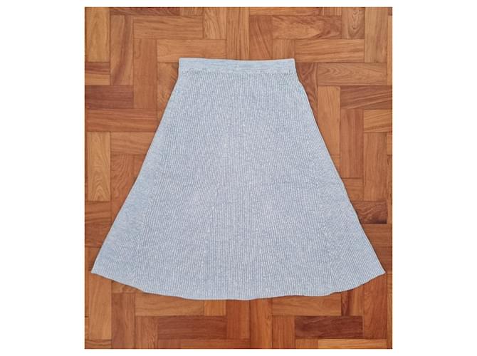 Samsoe & Samsoe Falda midi de viscosa y algodón azul claro Samsoe Samsoe - vista 6