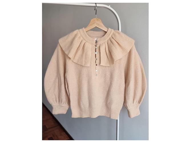 Leichter beiger Pullover aus Mohair-Wollmischung Ba&sh - Ansicht 2
