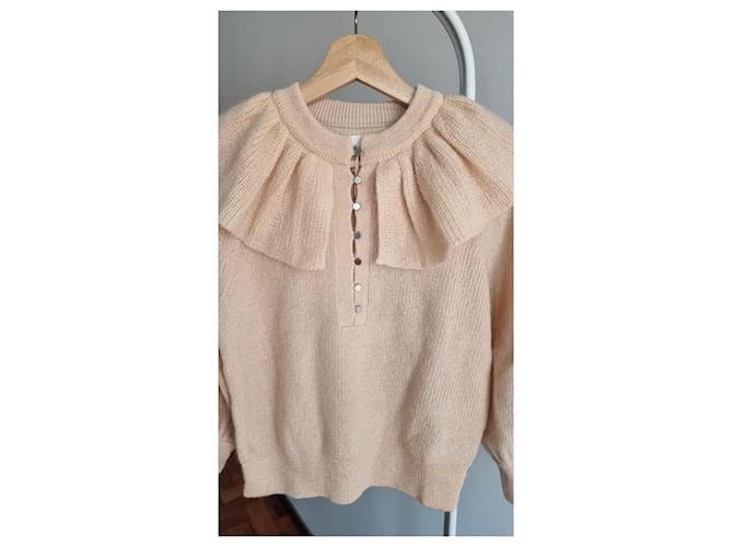 Leichter beiger Pullover aus Mohair-Wollmischung Ba&sh - Ansicht 3