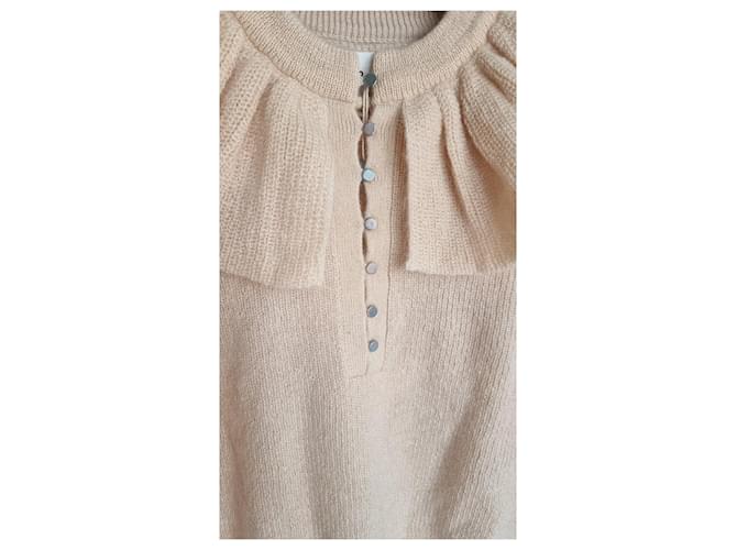 Leichter beiger Pullover aus Mohair-Wollmischung Ba&sh - Ansicht 6