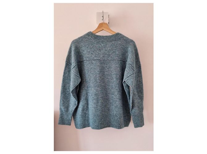 Day Birger & Mikkelsen Türkisfarbener Wollmischpullover von DAY Birger et Mikkelsen Hellblau - Ansicht 5