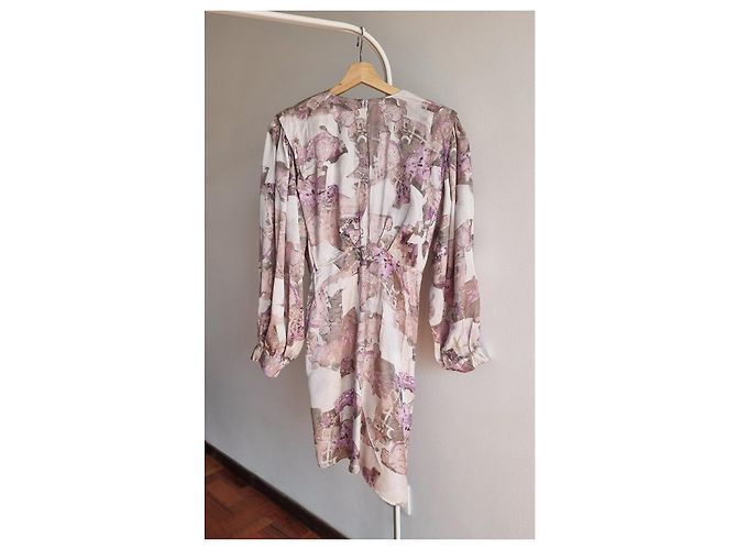 Vestido mini de viscosa impresa Iro Nirveli con mangas largas Multicolor - vista 3