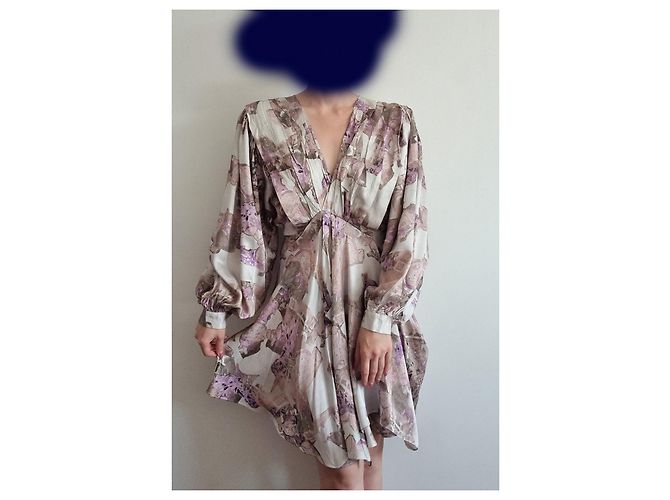 Vestido mini de viscosa impresa Iro Nirveli con mangas largas Multicolor - vista 5