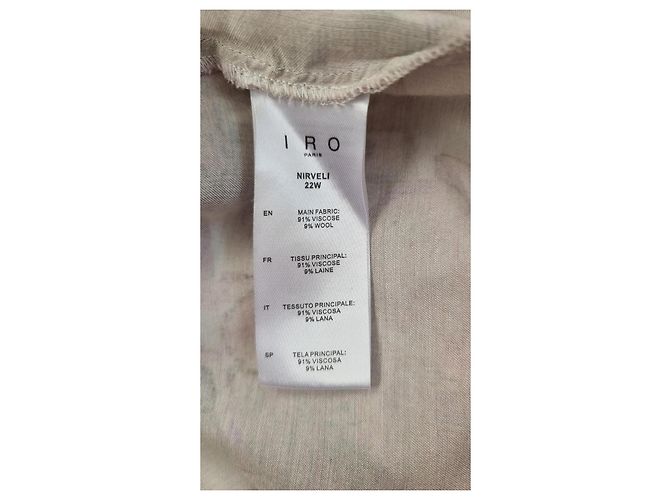 Vestido mini de viscosa impresa Iro Nirveli con mangas largas Multicolor - vista 8