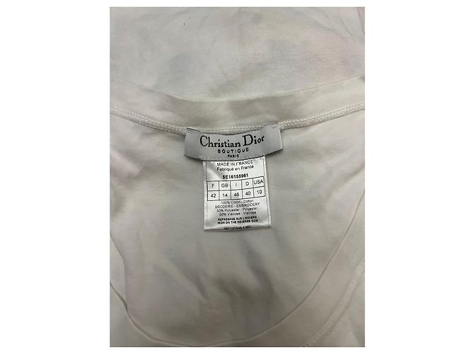 Canotta Dior bianca in cotone Bianco - vista 2