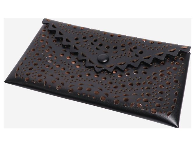 Alaïa Cartera cortada a láser negra - vista 3