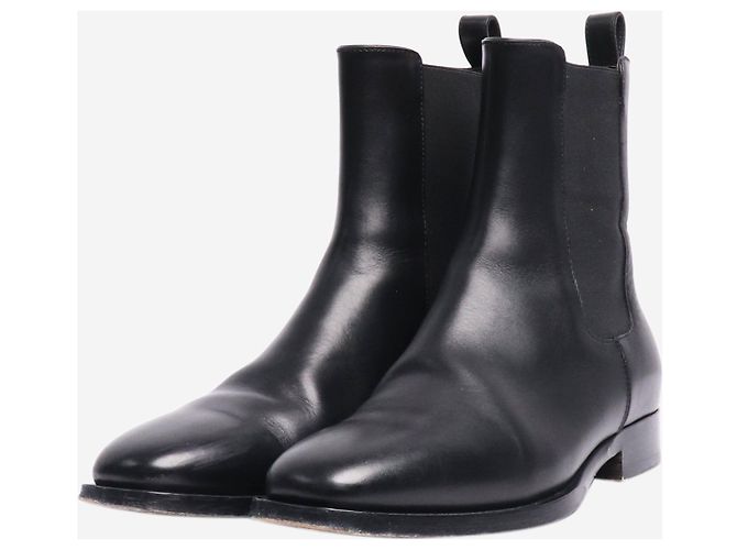 The row Black leather Chelsea ankle boots - size EU 38 - view 2