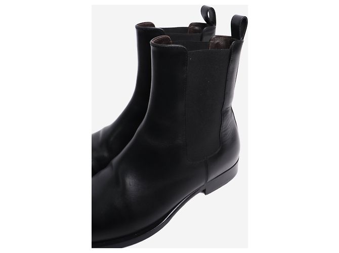 The row Black leather Chelsea ankle boots - size EU 38 - view 5