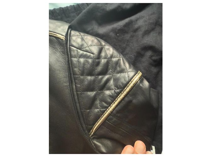 Chaqueta de piel de cordero Chanel Negro - vista 12