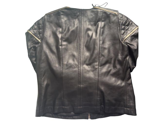 Chaqueta de piel de cordero Chanel Negro - vista 2