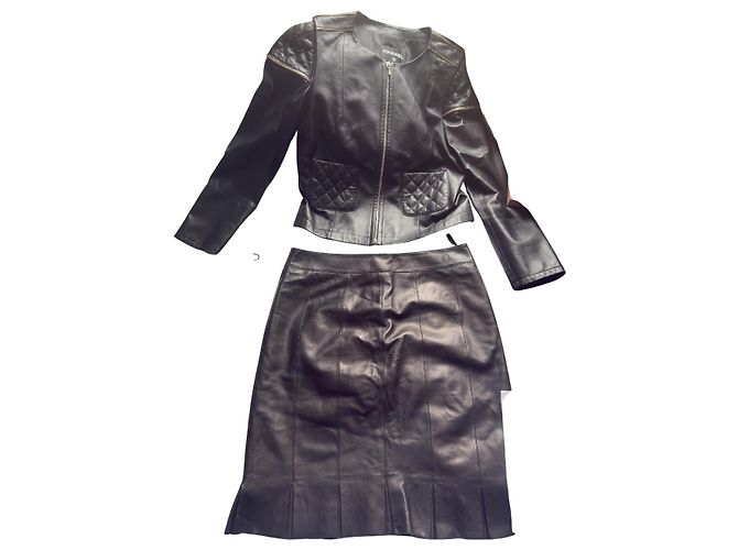 Chaqueta de piel de cordero Chanel Negro - vista 5