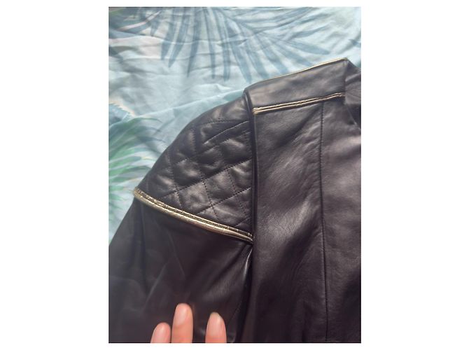Chaqueta de piel de cordero Chanel Negro - vista 6