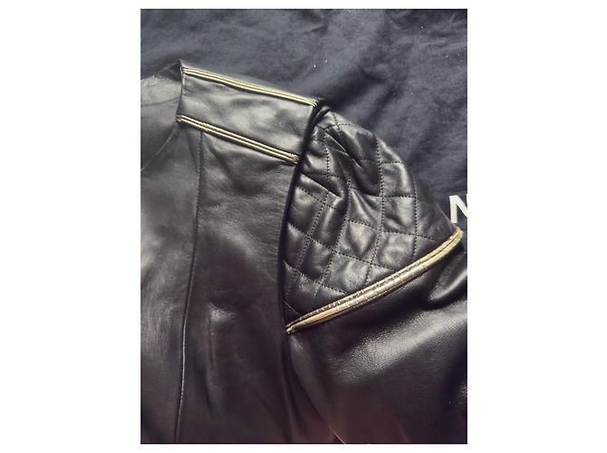 Chaqueta de piel de cordero Chanel Negro - vista 7