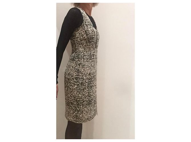 Ärmelloses Kleid Proenza Schouler Größe 2 US (34-36) Schwarz Beige Aus weiß - Ansicht 10