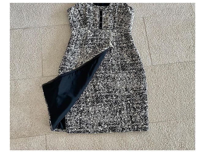 Ärmelloses Kleid Proenza Schouler Größe 2 US (34-36) Schwarz Beige Aus weiß - Ansicht 4