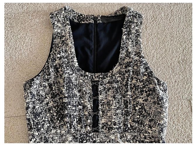 Ärmelloses Kleid Proenza Schouler Größe 2 US (34-36) Schwarz Beige Aus weiß - Ansicht 5