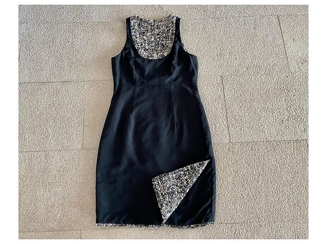 Ärmelloses Kleid Proenza Schouler Größe 2 US (34-36) Schwarz Beige Aus weiß - Ansicht 7