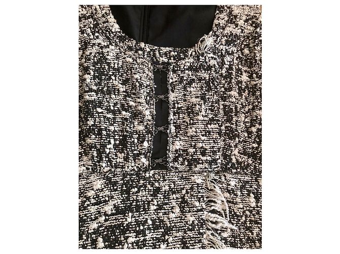 Ärmelloses Kleid Proenza Schouler Größe 2 US (34-36) Schwarz Beige Aus weiß - Ansicht 9