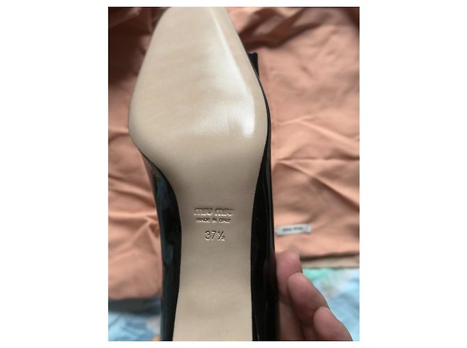 Miu Miu Lacklederabsätze EU37.5 Schwarz - Ansicht 8