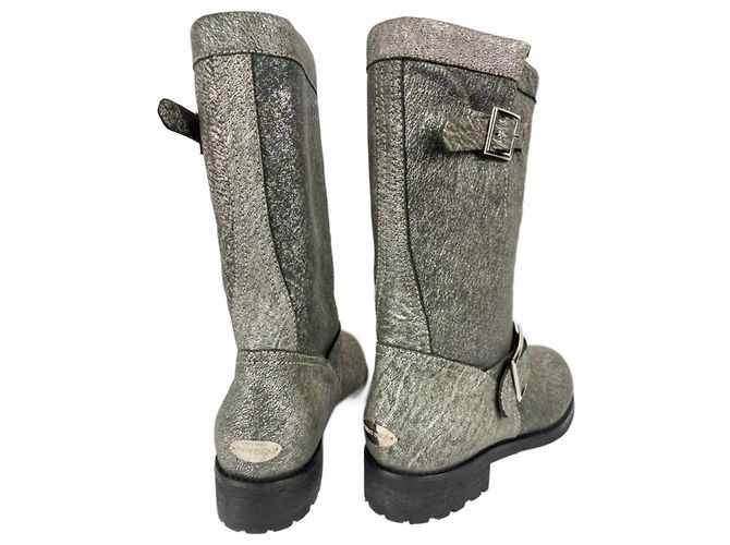 Botas Jimmy Choo de tela gris - vista 2
